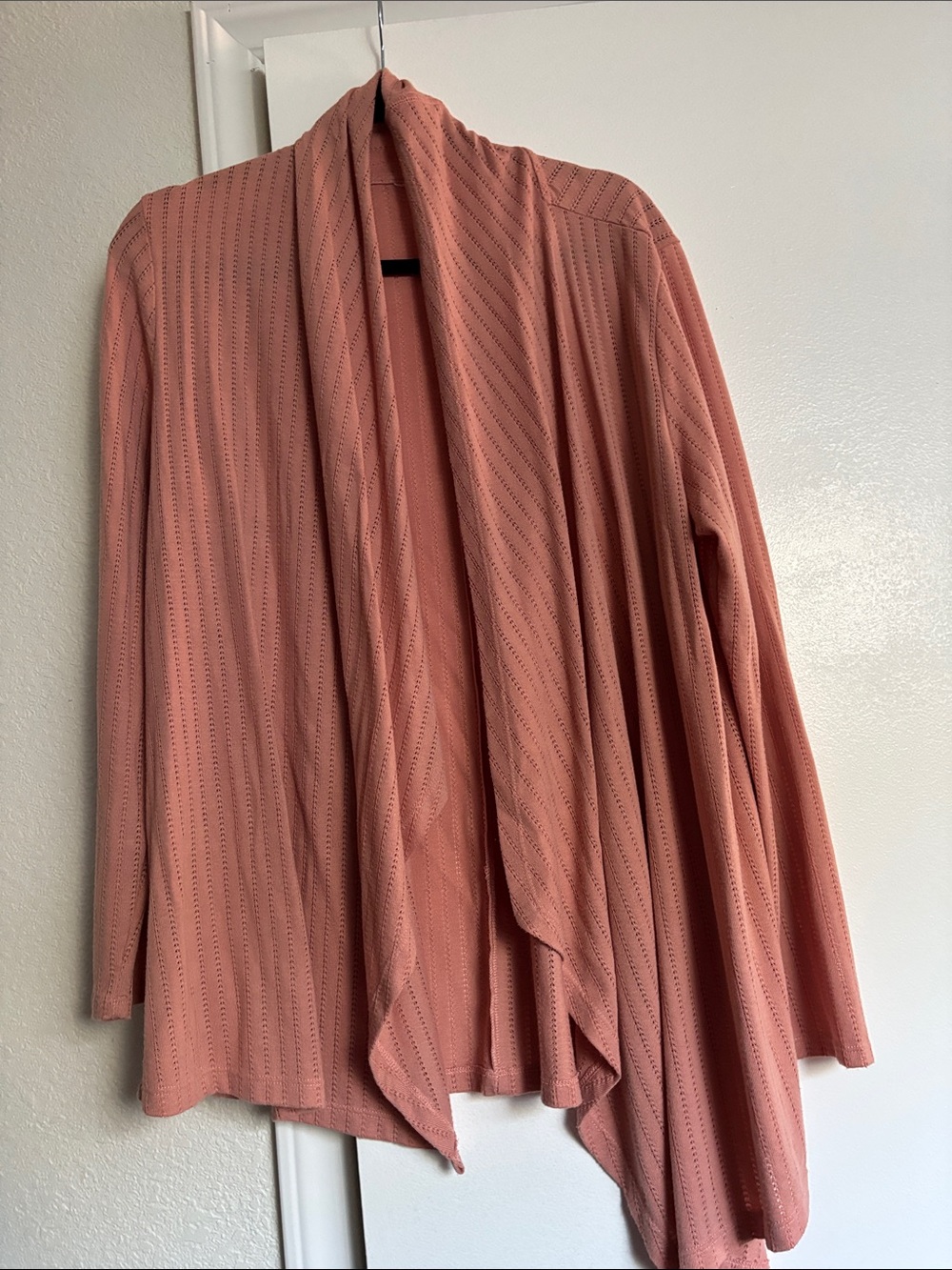 Source Unknown Dusty Rose Draped Open-Front Cardigan